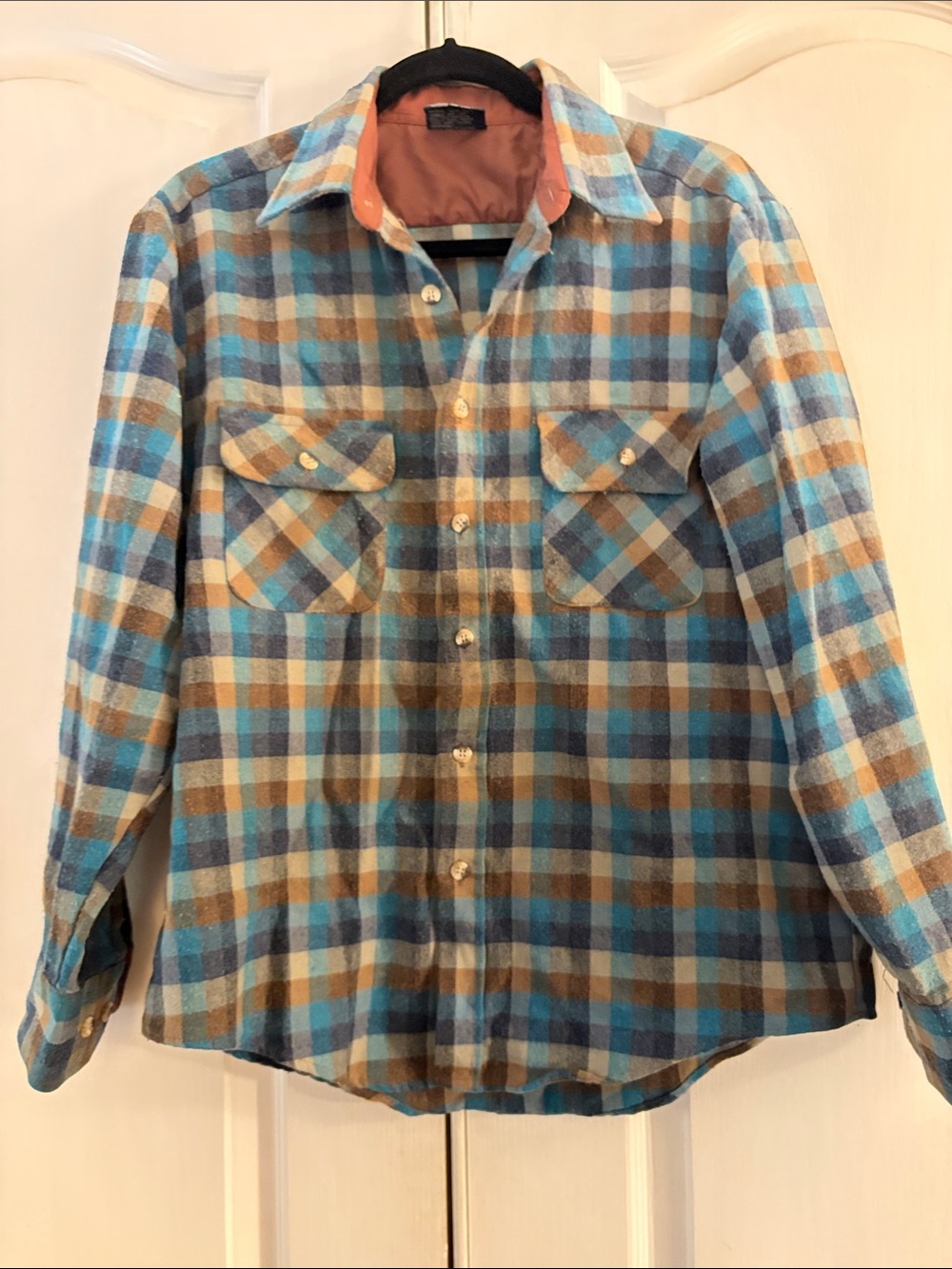 Men's Medium Burnt Orange Shirt - Classic Casual